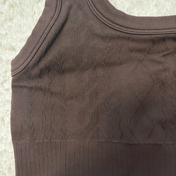 JoyLab Chocolate Ribbed Top - Picture 2 of 3